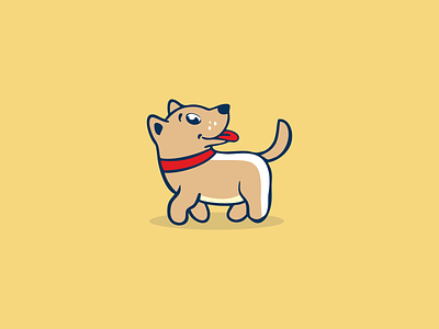 cute dog artworks brand identity design illustration vector