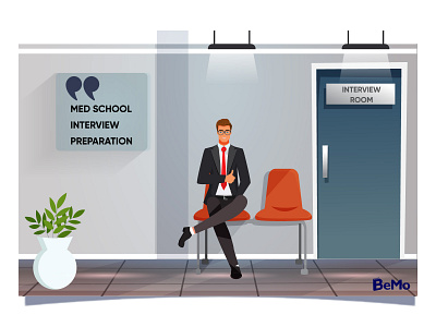 Interview Preparation 2d illustration adobe illustrator cc background blog design flat graphic design illustration website