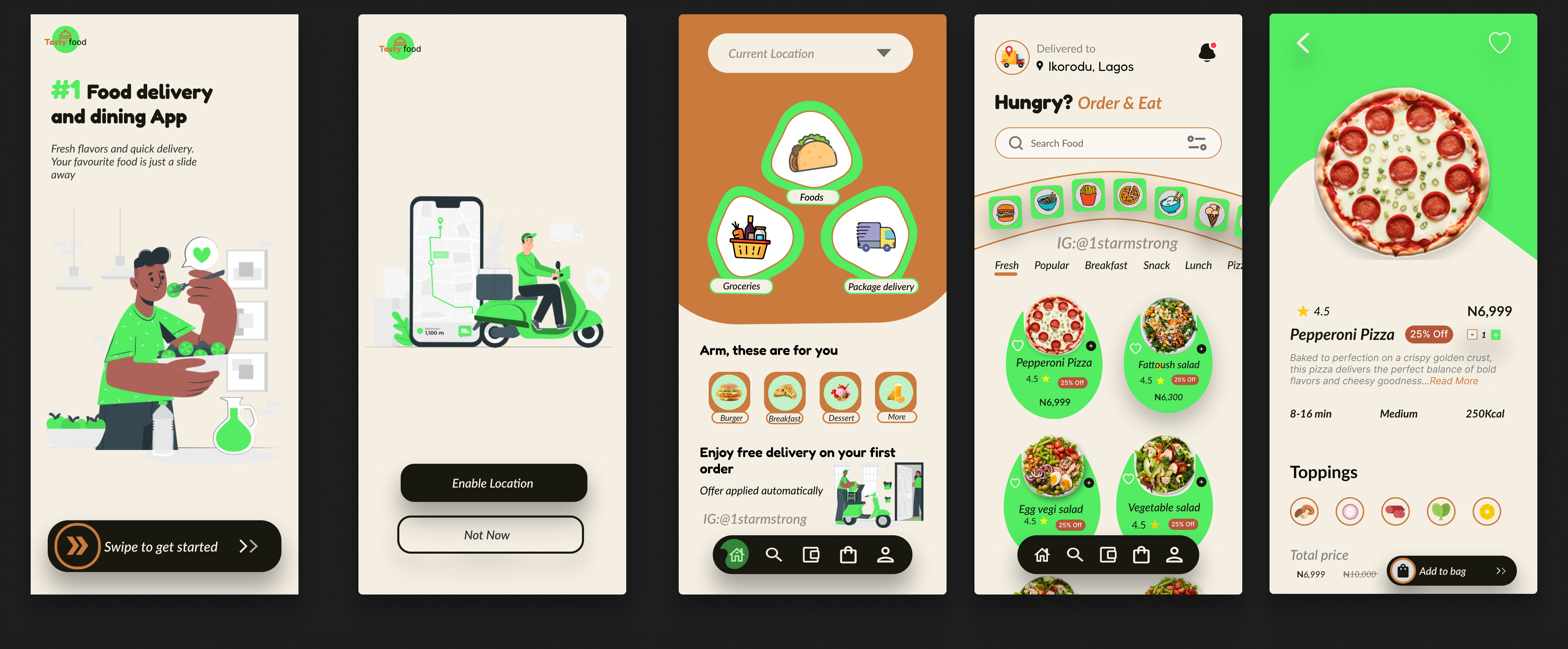 Tasty food Mobile app design mobile app mobile app design ui web desgin