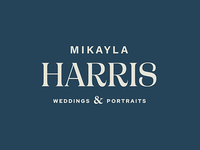 Mikayla Harris Weddings & Portraits brand design branding graphic design logo design modern simple branding photographer branding photography photography branding photography logo