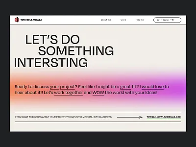 Contact Page clean colorful contact contact page design header hero landing page minimal portfoli website portfolio tm22b trendy ui uiux web web design webflow website