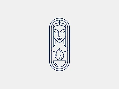 Hestia branding design graphic design greek goddess hestia icon illustration lineart logo minimal vector