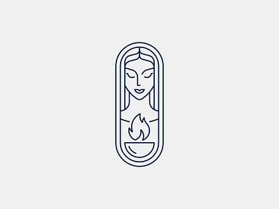 Hestia branding design graphic design greek goddess hestia icon illustration lineart logo minimal vector