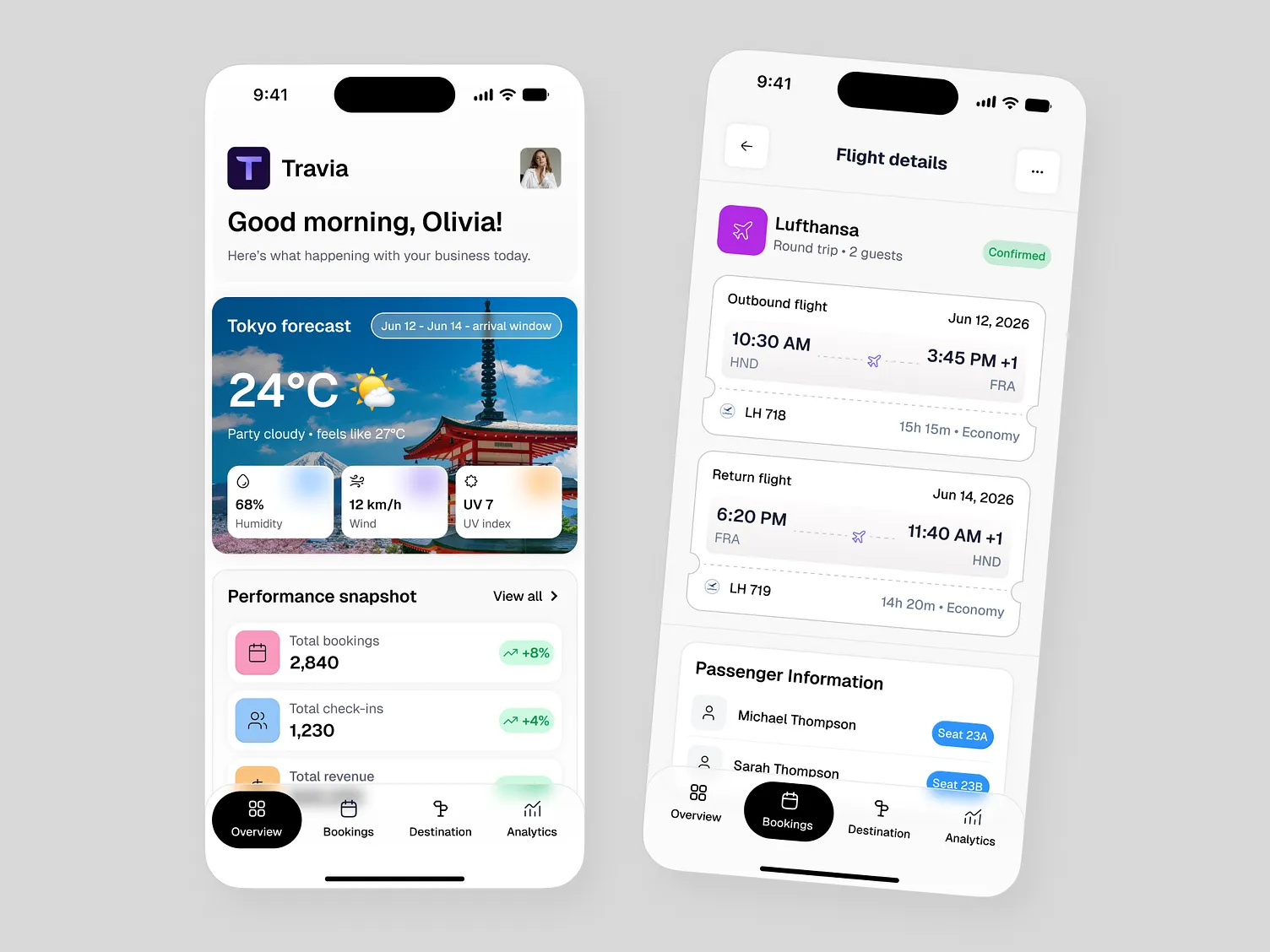 Example of Flight Mobile App