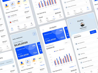 Finance service - Mobile app app app design app services banking app card clean design finance app finance app design fintach habib landing page mobile ui ui ui app ui mobile design uiux