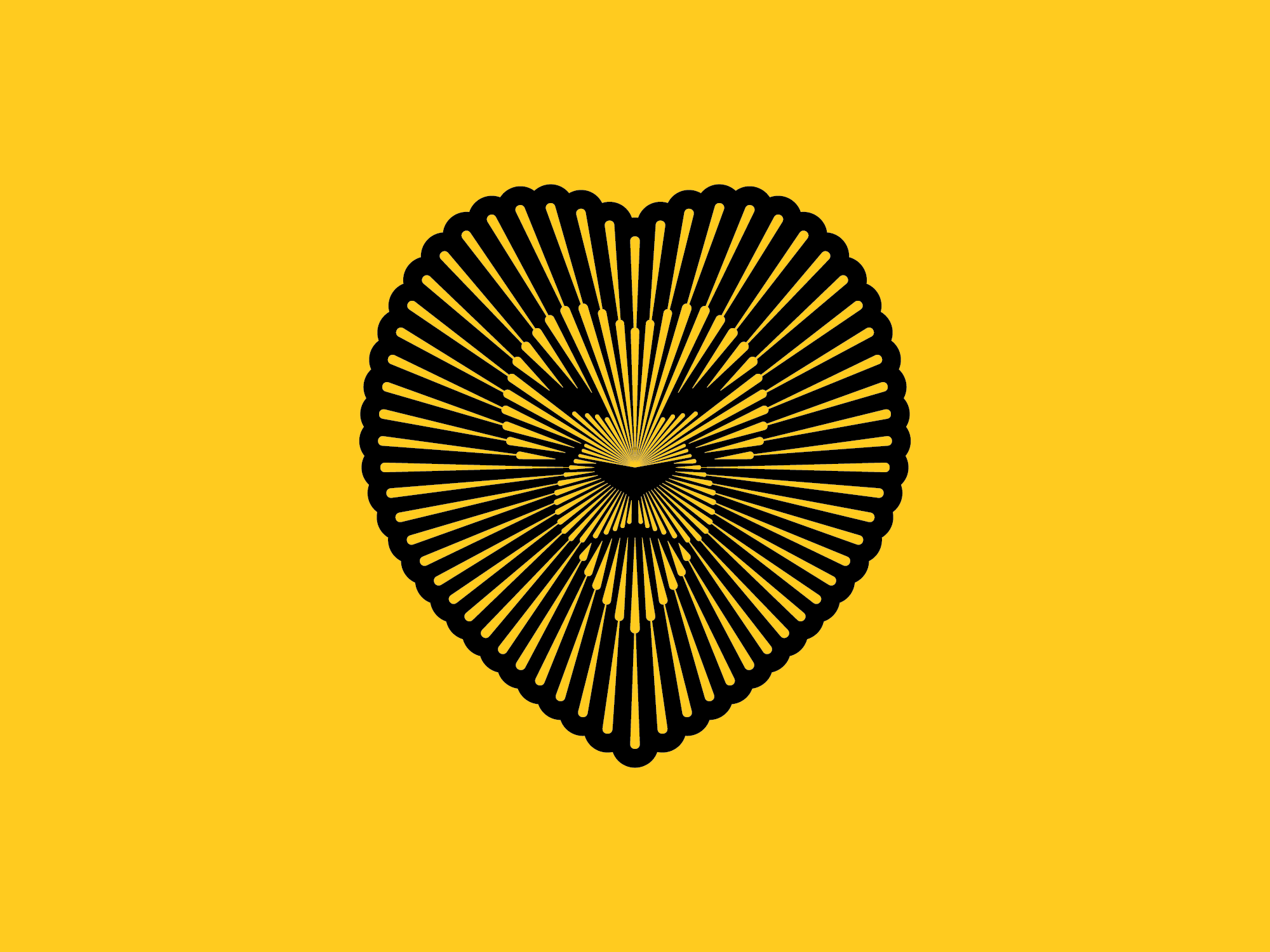 Brave Heart or Lion Heart animal brave colorful design geometric graphic design heart lion logo love minimalist modern negative space power radial rays strength sunburst vector wild