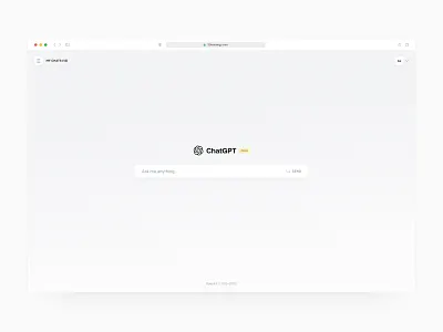 ChatGPT - Conversation Start Screen ai artificial intelligence chat chatgpt clean code conversation dashboard enterprise interface design minimal openai product design prototype saas software startup ux ux design web app