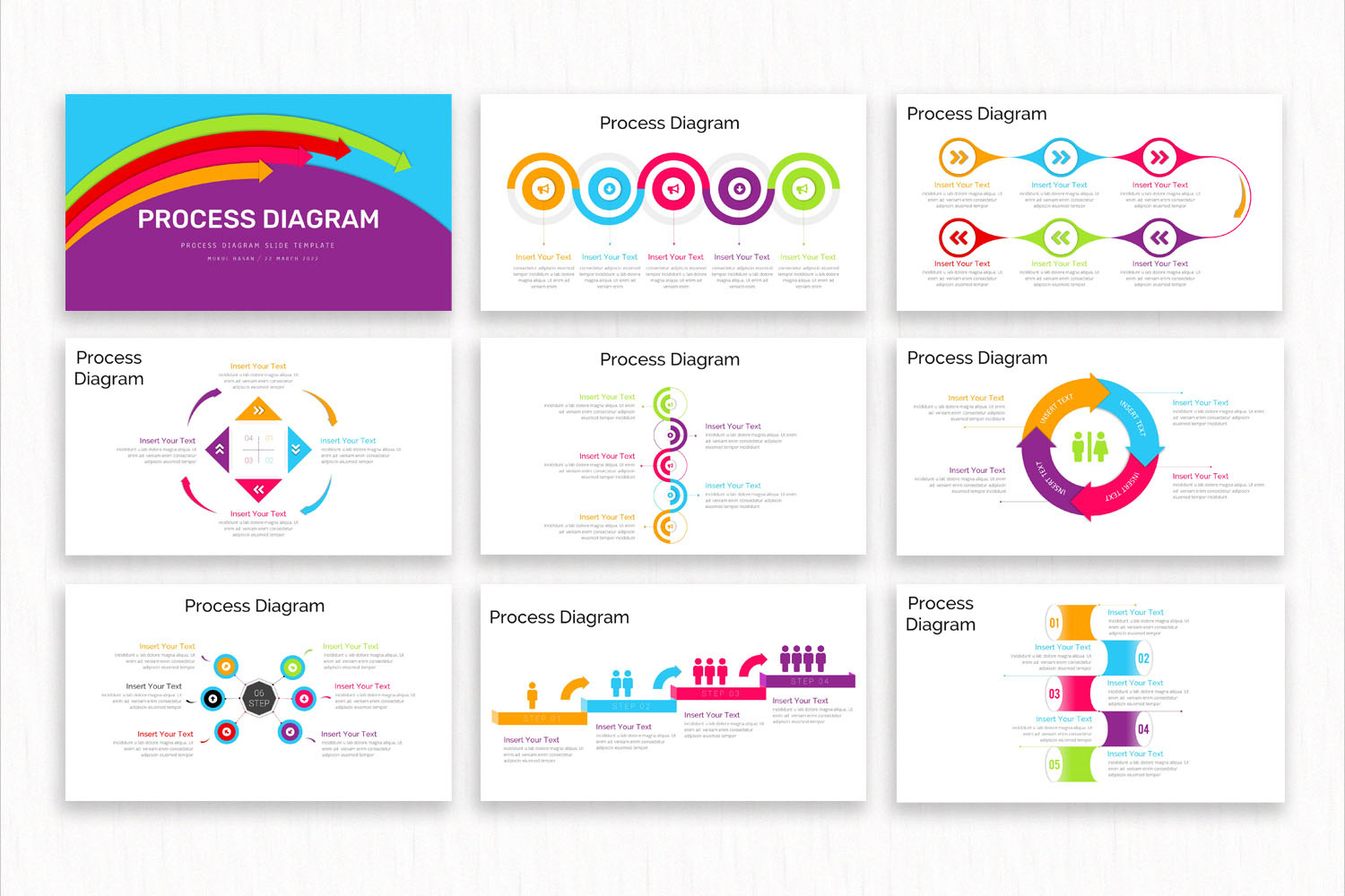 Process Diagram Presentation Templates by SlideStack on Dribbble