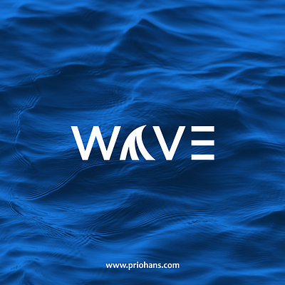 Wave wordmark Logo app brand branding color design icon illustration logo minimalist logo ocean logo prio hans typography ui ux vector wave wave logo web website wordmark logo