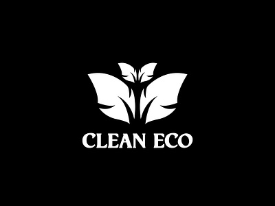 Clean Eco Logo branding clean clean eco logo design eco graphic design leaf logo logo leaf logos logotype simple logo symbols templates vector vintages