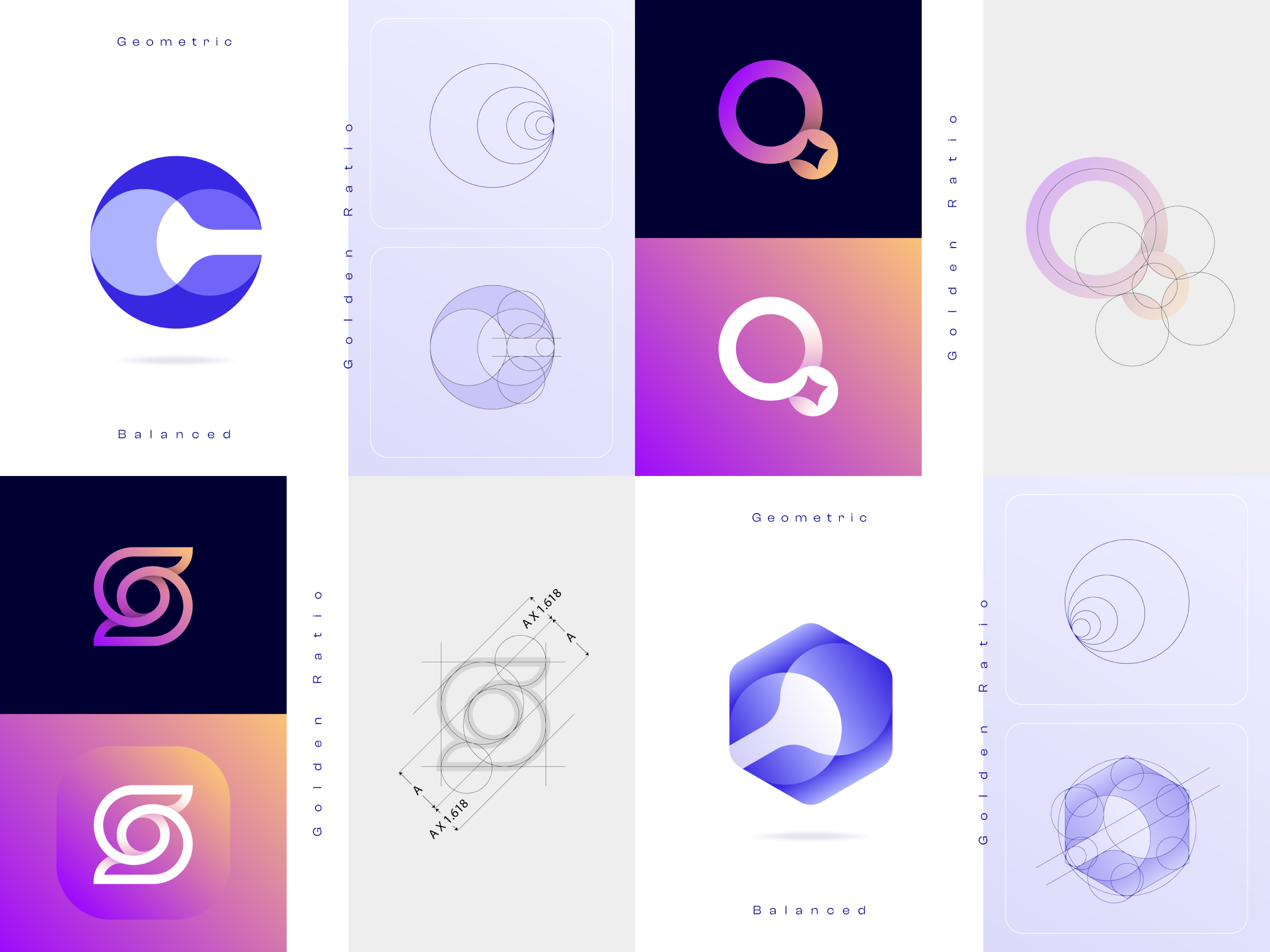 Golden ratio logos for modern technology branding ai logo brand identity brand strategy branding corporate branding custom brand icon collection golden ratio golden ratio logo golden ratio logo collection gradient logo logo design logotype design minimalist design modern logo rebranding saas tech logo tech logo collection tech logos visual identity