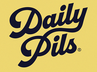 Daily Pils Script beer brethren identity logo pilsner type typography