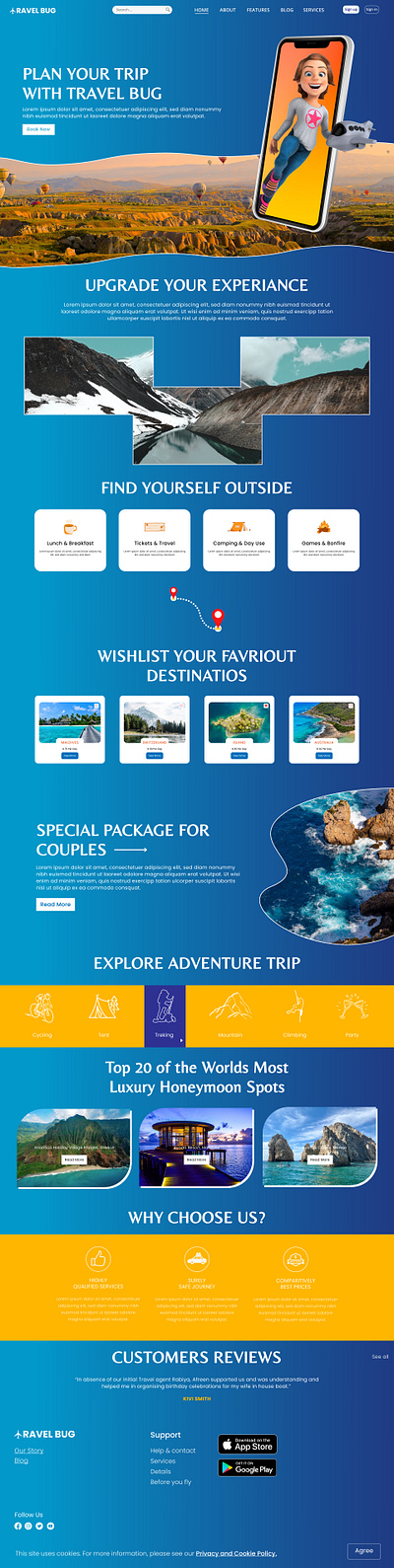 TRAVEL HUB WEB DESIGN 3d graphic design logo ui uiux web design