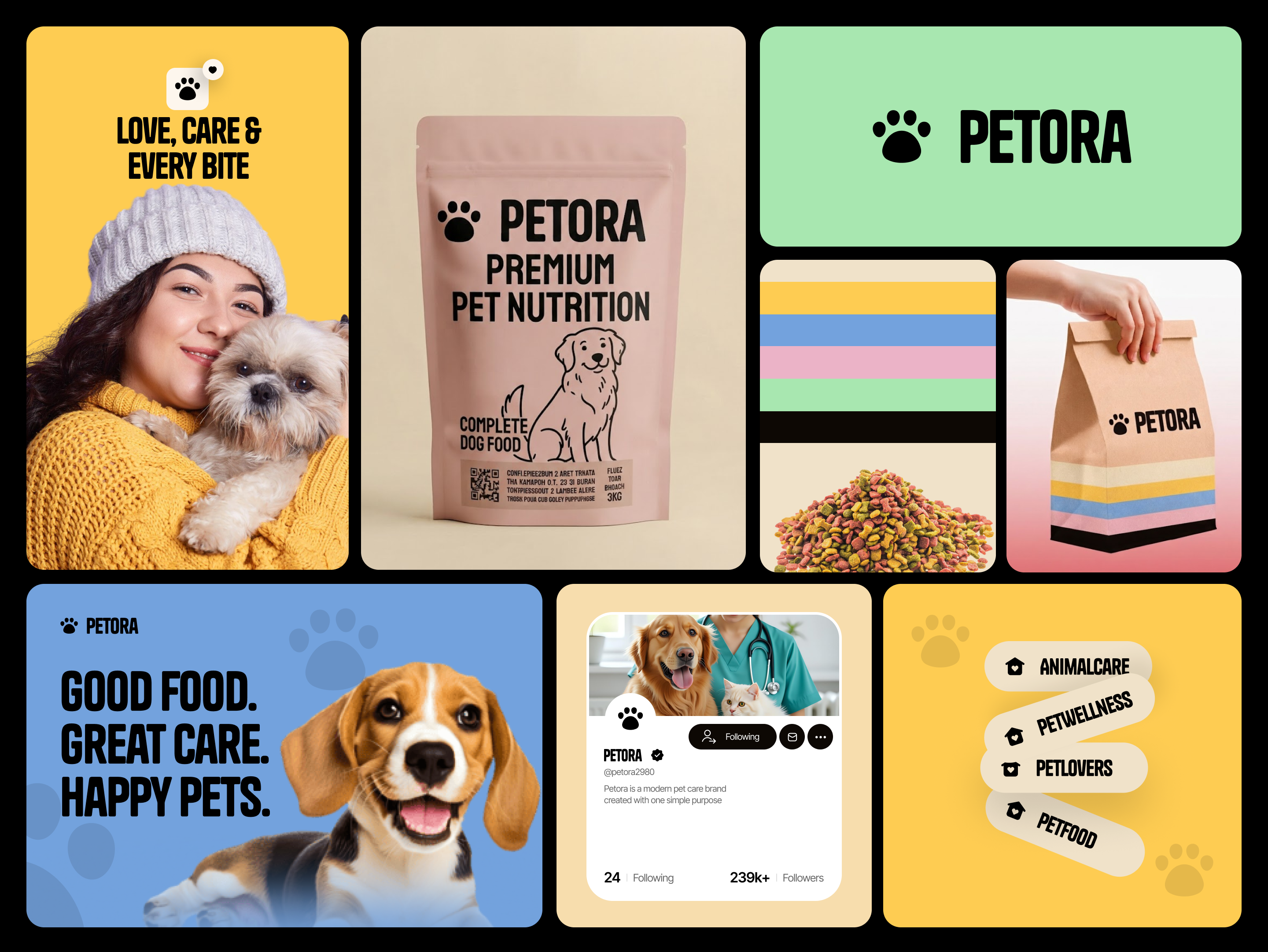 Pet Food & Care Brand Identity bold design brand identity brandbook branding design dog dribbble best branding logo design logotype modern branding design pet pet care branding identity pet food brand pet food branding pet lovers top notch pet branding ui visual identity