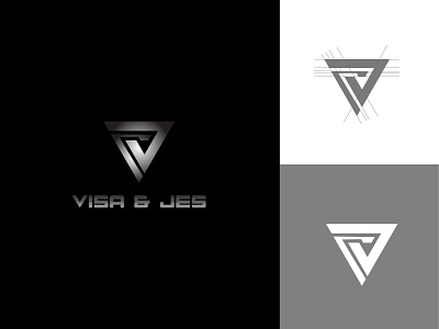 Visa & Jes logo brand identity branding business logo company logo design graphic design icon logo j letter logo j logo logo logo design logo mark minimal logo modern logo print symbol v letter logo v logo vector web
