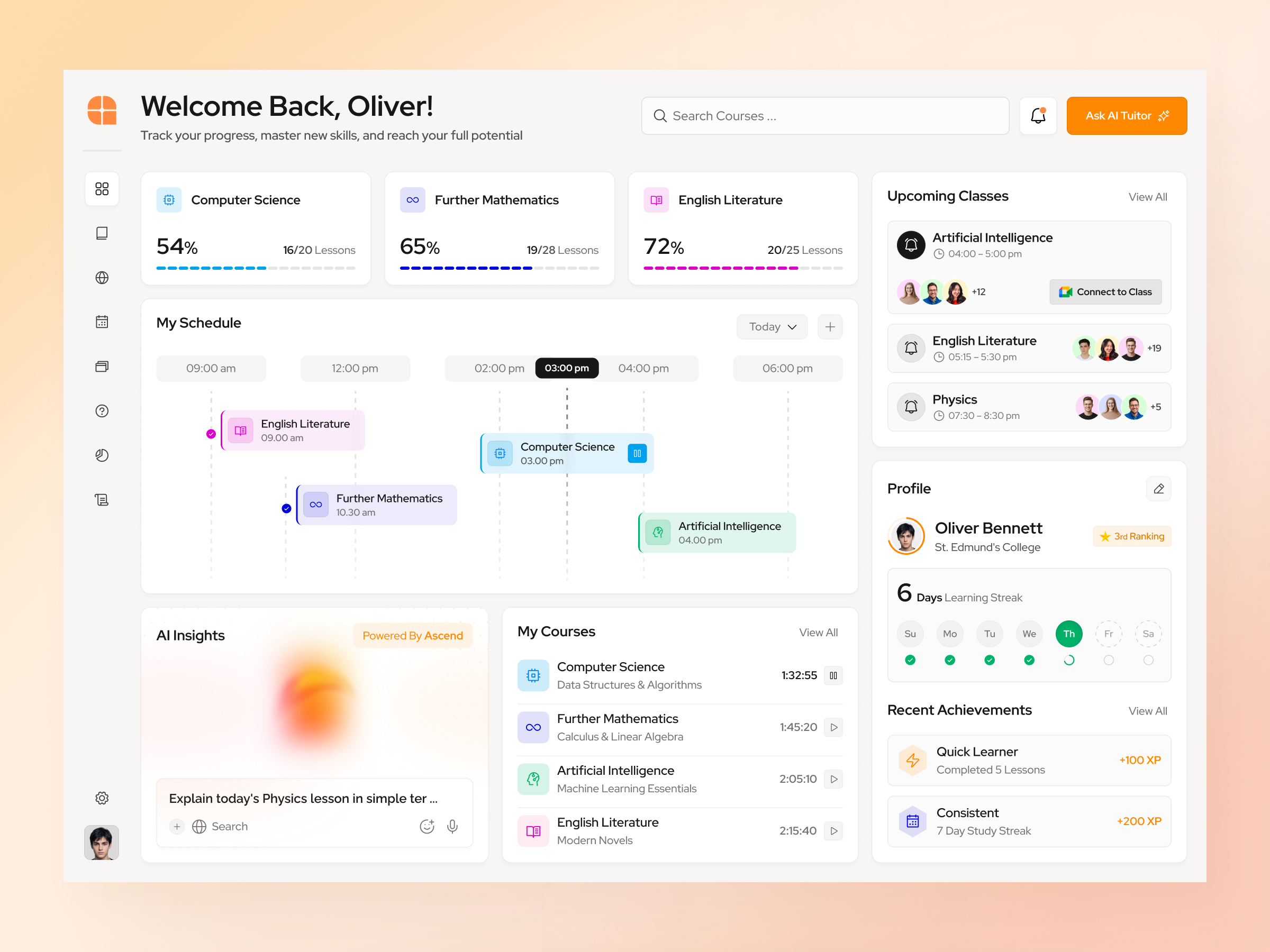 EdTech Dashboard | LMS Web Platform analytics dashboard dashboard dashboard interface e learning e learning dashboard edtech edtech dashboard education dashboard learning management system learning platform lms lms dashboard modern ui online learning online school progress tracking saas stats ui web app
