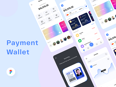 Payment wallets graphic design ui ux