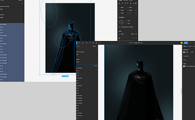 Batman illustration made In Figma graphic design ill illustration ui