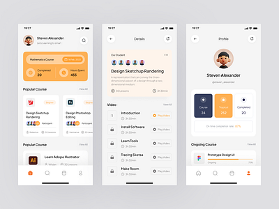 Online Course Mobile App course design design design course learn learning learning design mobile mobile course mobile design online course online design ui uidesign uiux uiuxdesign