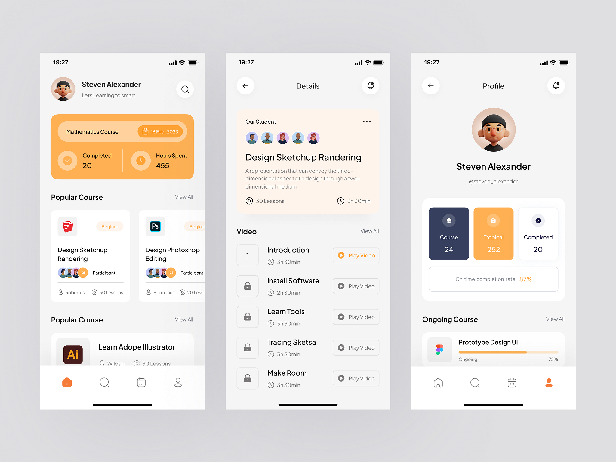 Online Course Mobile App by Andri. for Pickolab Studio on Dribbble