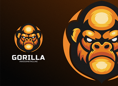 Gorilla Mascot Logo Design branding colorful design graphic design illustration logo