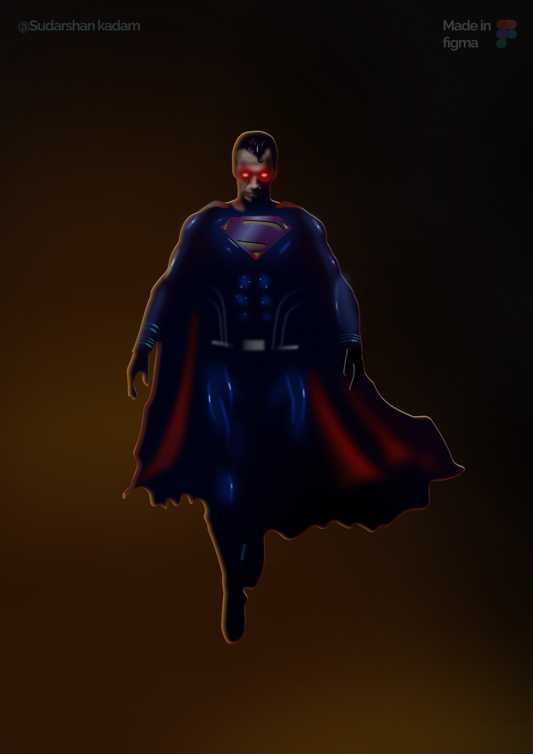 Superman Illustration made in figma design graphic design illustrations superman ui