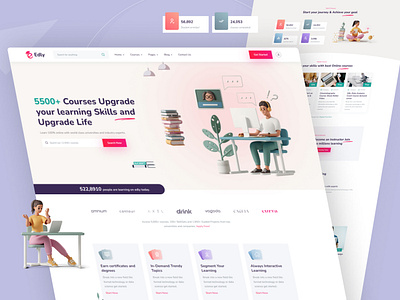 Edly - Moodle LMS Education Theme coaching elearning envytheme hibootstrap lms moodle online academy online training training ui ux ux ui web design