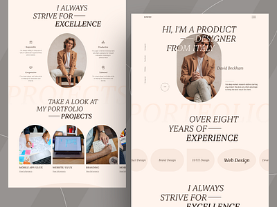 Portfolio Landing Page UI agency business corporate creative design marketing personal portfolio studio ui uiux uix ux web website