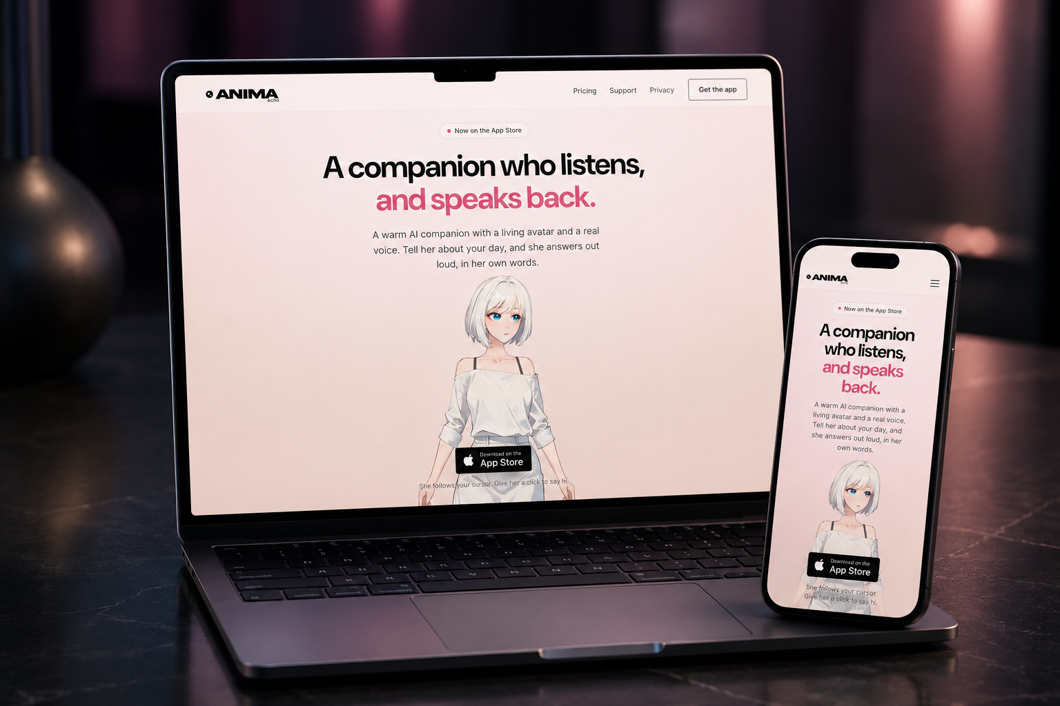 AnimaEcho (animaecho.com) animaecho app app design app development web design website