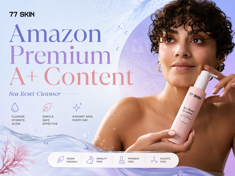 Amazon Premium A+ Content: Sea Reset Cleanser amazon amazon a content amazon product branding graphic design