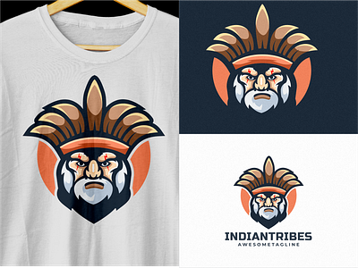 Indian Tribes Mascot Logo Design branding colorful design graphic design illustration indian logo mascot tribes