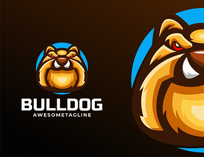 Bulldog MAscot Logo Design branding bulldog colorful design graphic design illustration logo mascot