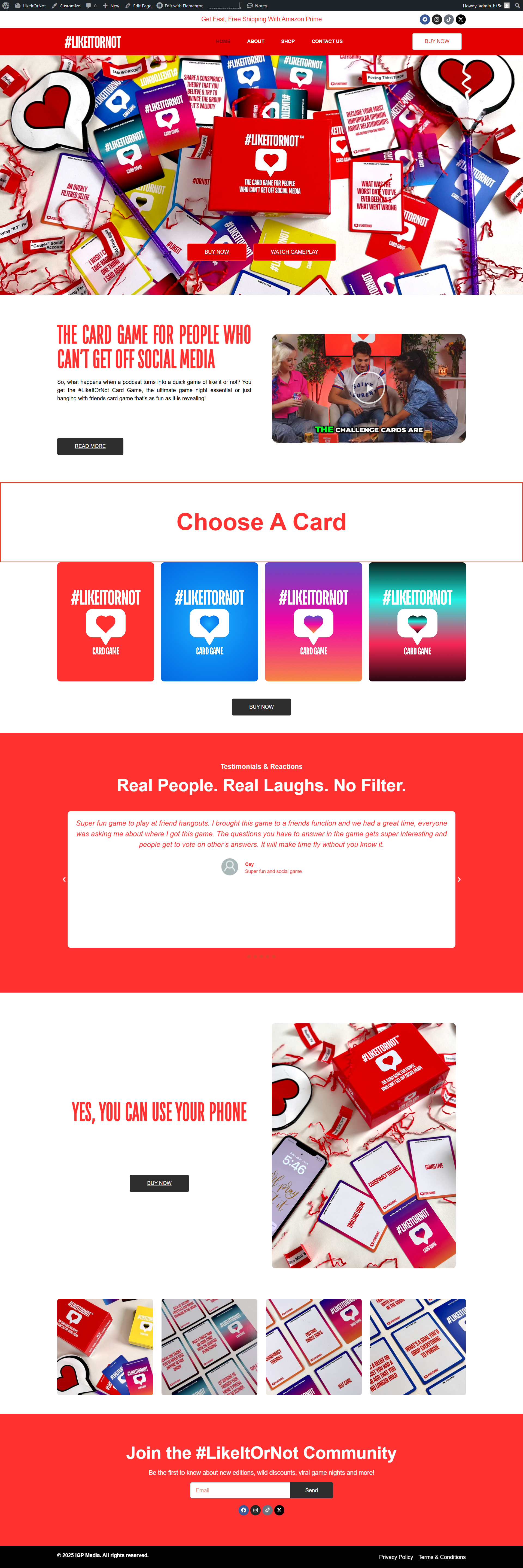 Custom Card Game WordPress Website in Elementor amazon redirect card game website design elementor fiverr project gaming website portfolio project responsive web design service website small business website web design case study woocommerce alternative wordpress