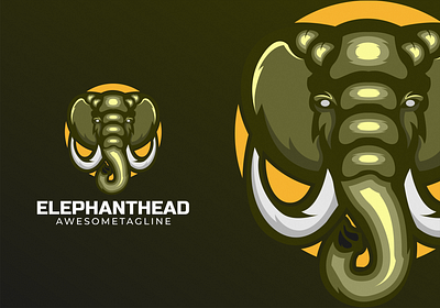 Elephant Head Logo Design branding colorful design graphic design illustration logo