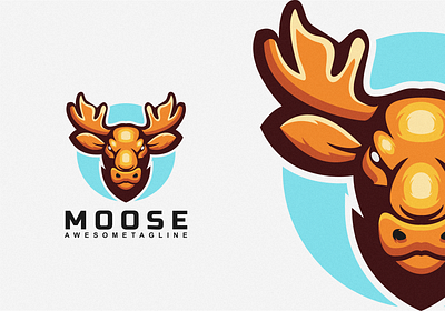 Moose Mascot Logo Design branding colorful design graphic design illustration logo moose