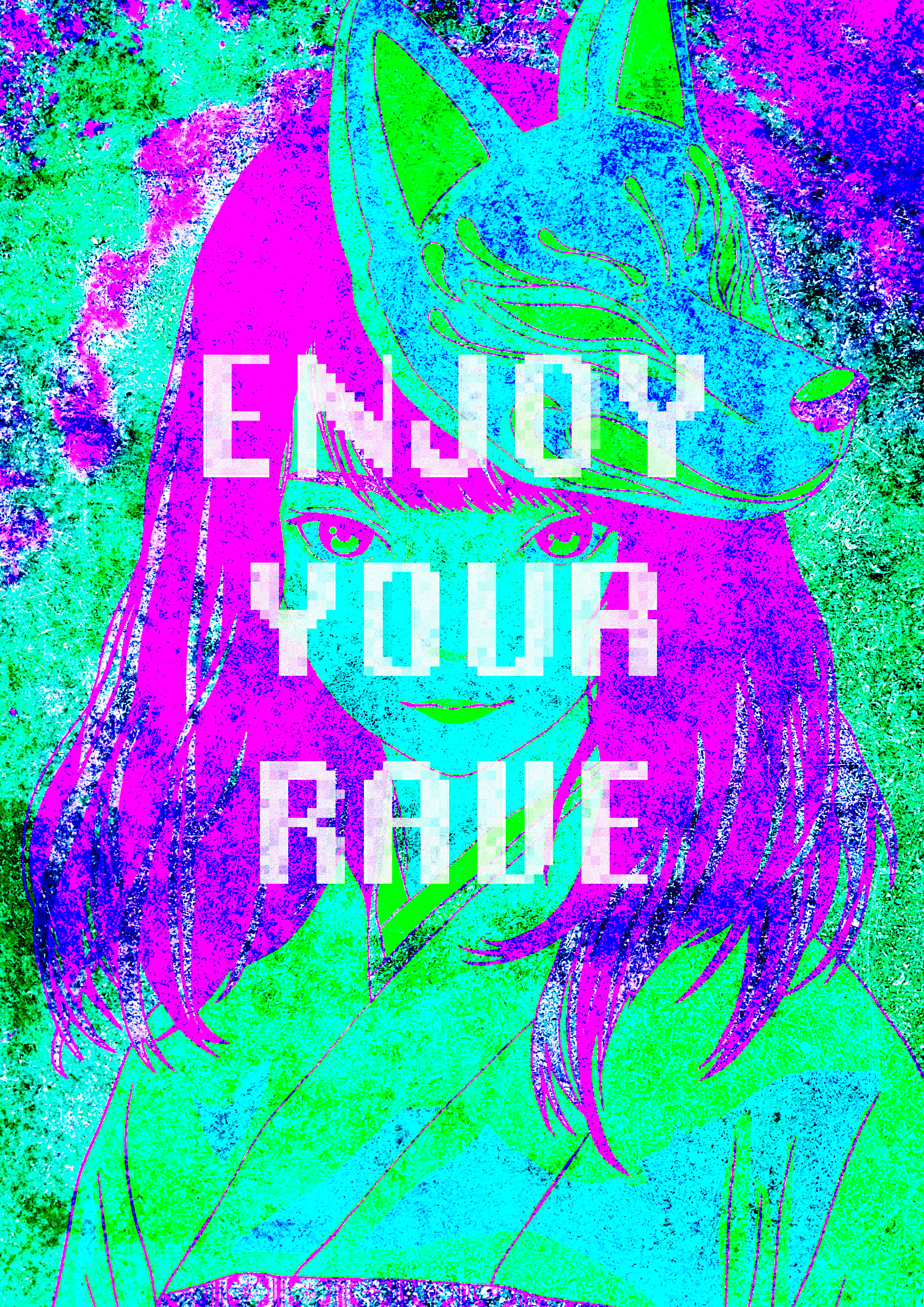Rave poster graphic design