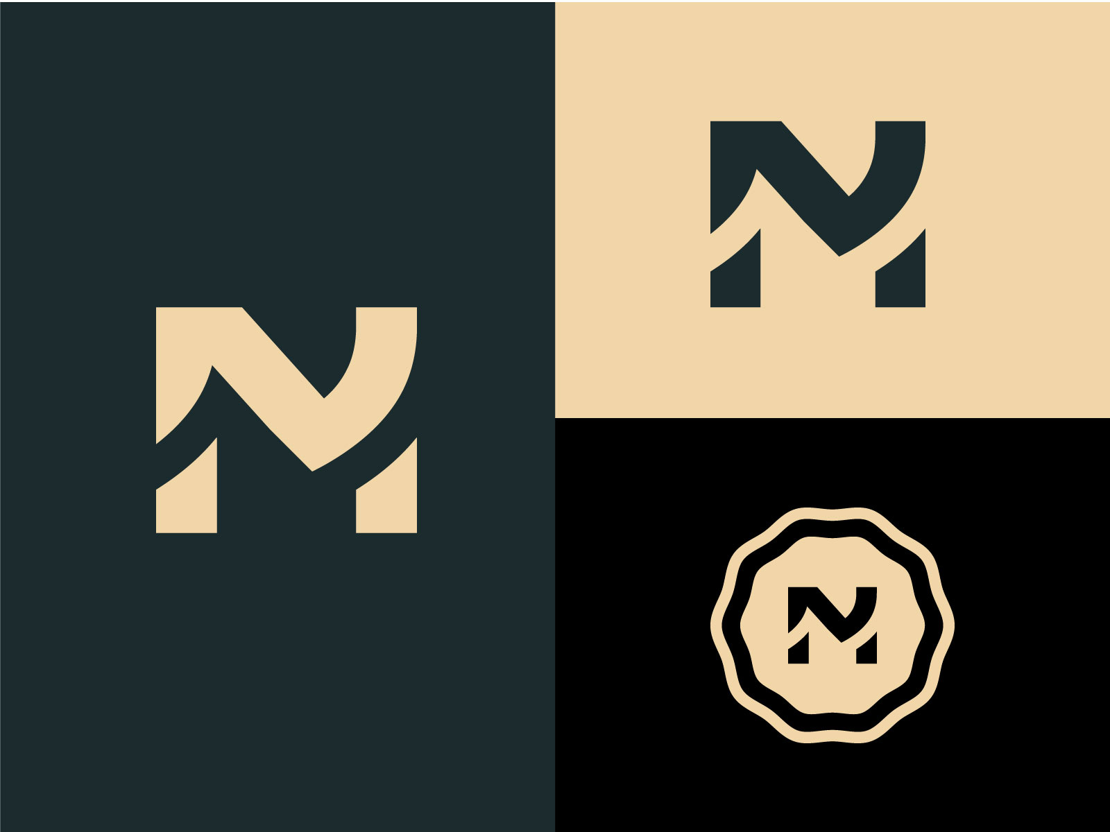 NM Modern Logo Brand Identity