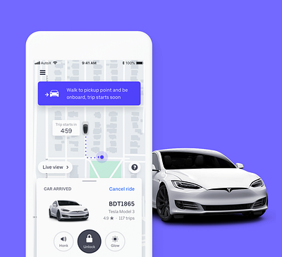 AutoX: Rideshare with Self-Driving Car app mobile self driving ui ux