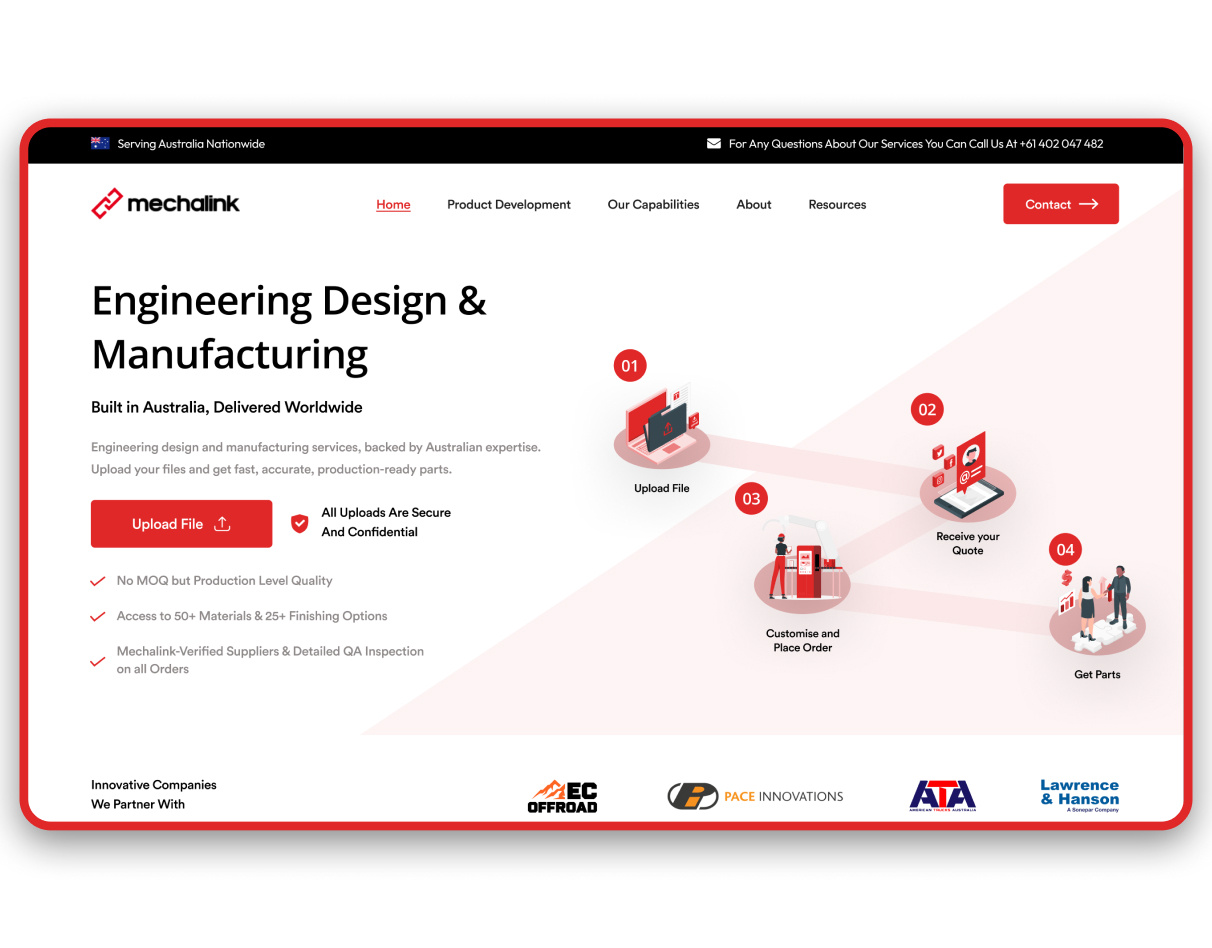 MechaLink — Industrial Automation Platform UI/UX 3d animation b2b design modern design product design responsive design saas ui web design webflow website