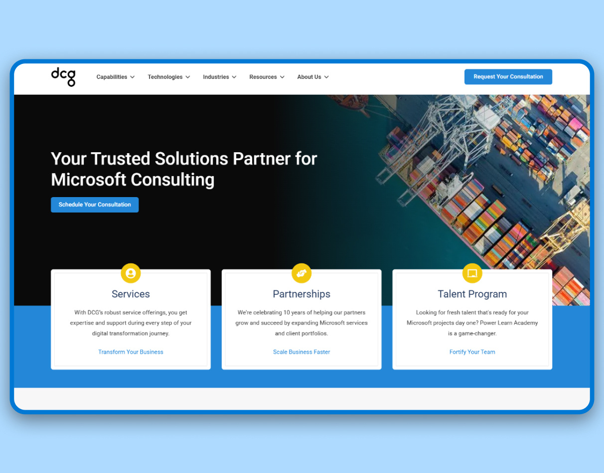 Dynamic Consultants Group | Business Consulting Website Design animation consultant figma modern design strategy consultant ui web design webflow website