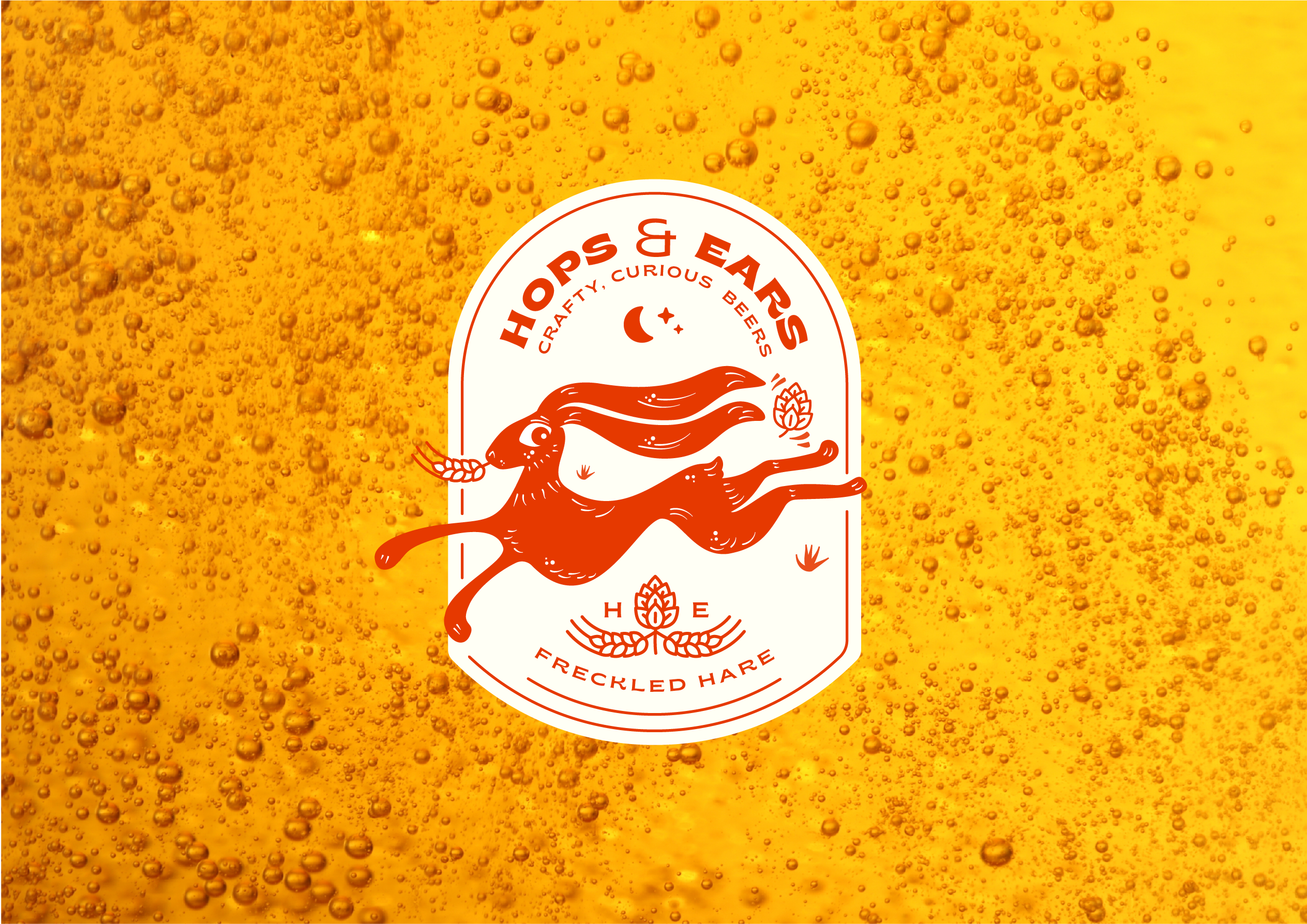 Hops & Ears branding graphic design logo