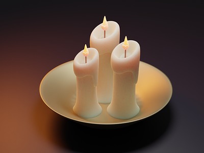 3D Candle 3d 3e candle branding candle design graphic design