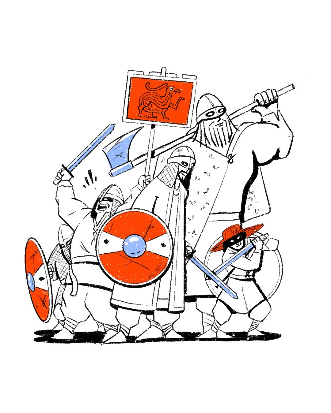 Daneland branding danish design graphic design icon illustration line man minimal procreate retro simple ui viking warriors woman