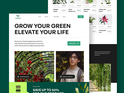 Gardening Equipment Website Design design gardening gardening equipment website landing page ui web design web development website design