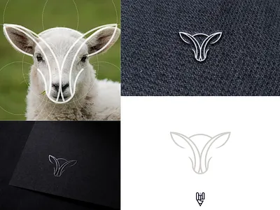 Sheep Logo Design app branding design flat golden ratio graphic design grid logo icon illustration line art logo sheep ui vector