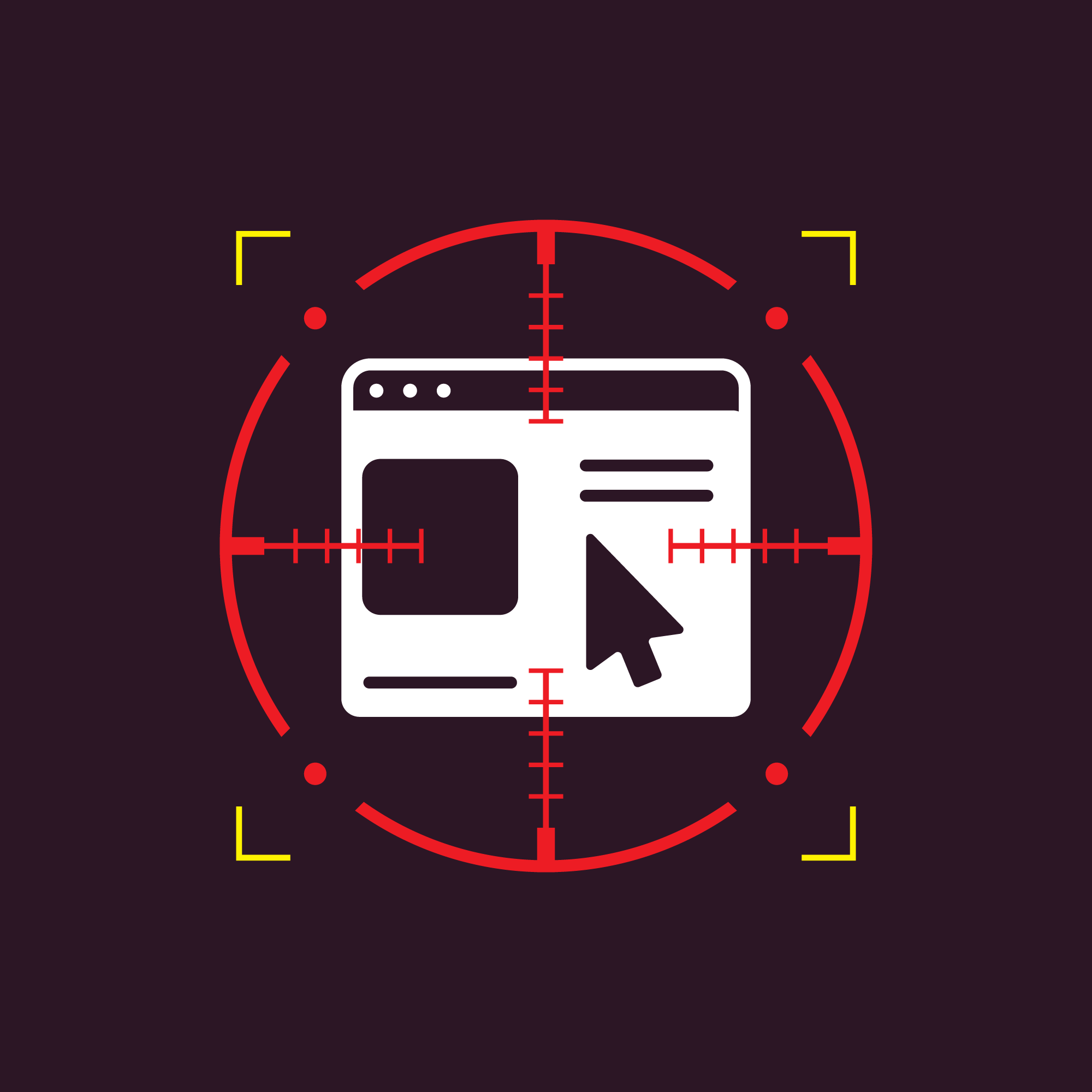 Common types of investment scams (Which?) browser click cursor illustration page target web
