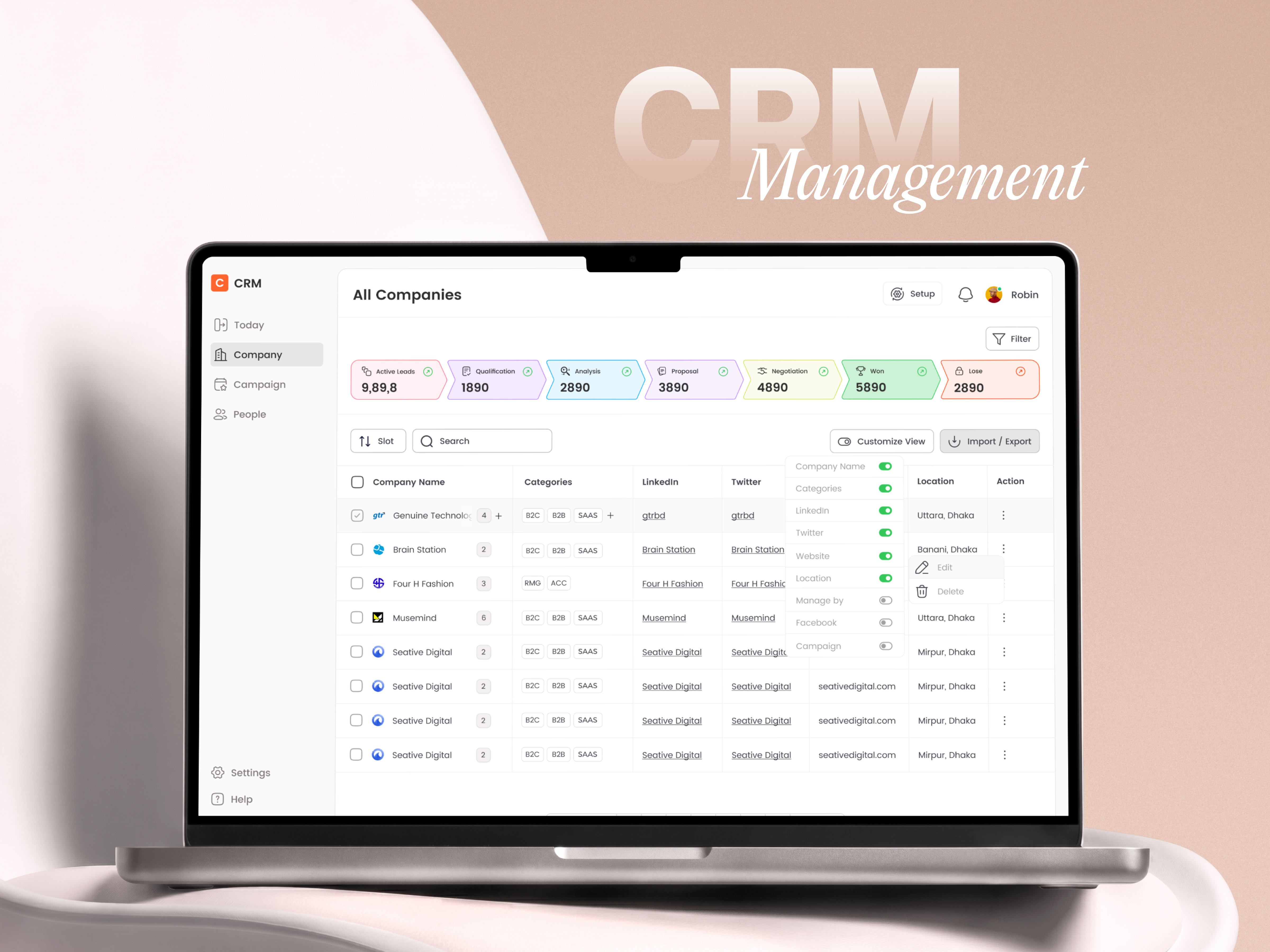 CRM Platform — Simplifying Customer & Sales Management b2bdesign crm crmdesign crmux enterpriseux interactiondesign productdesign saasdesign saasproduct uidesign userexperience userflow uxdesign uxresearch uxstrategy uxuidesign