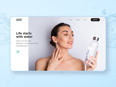 Concept E-commerce Selling Water attractive header banner branding creative header creative header banner e commerce ecommerce ecommerce banner ecommerce website graphic design header banner hero banner hero image product banner ui ui header ui ux uiux water water bottle website banner