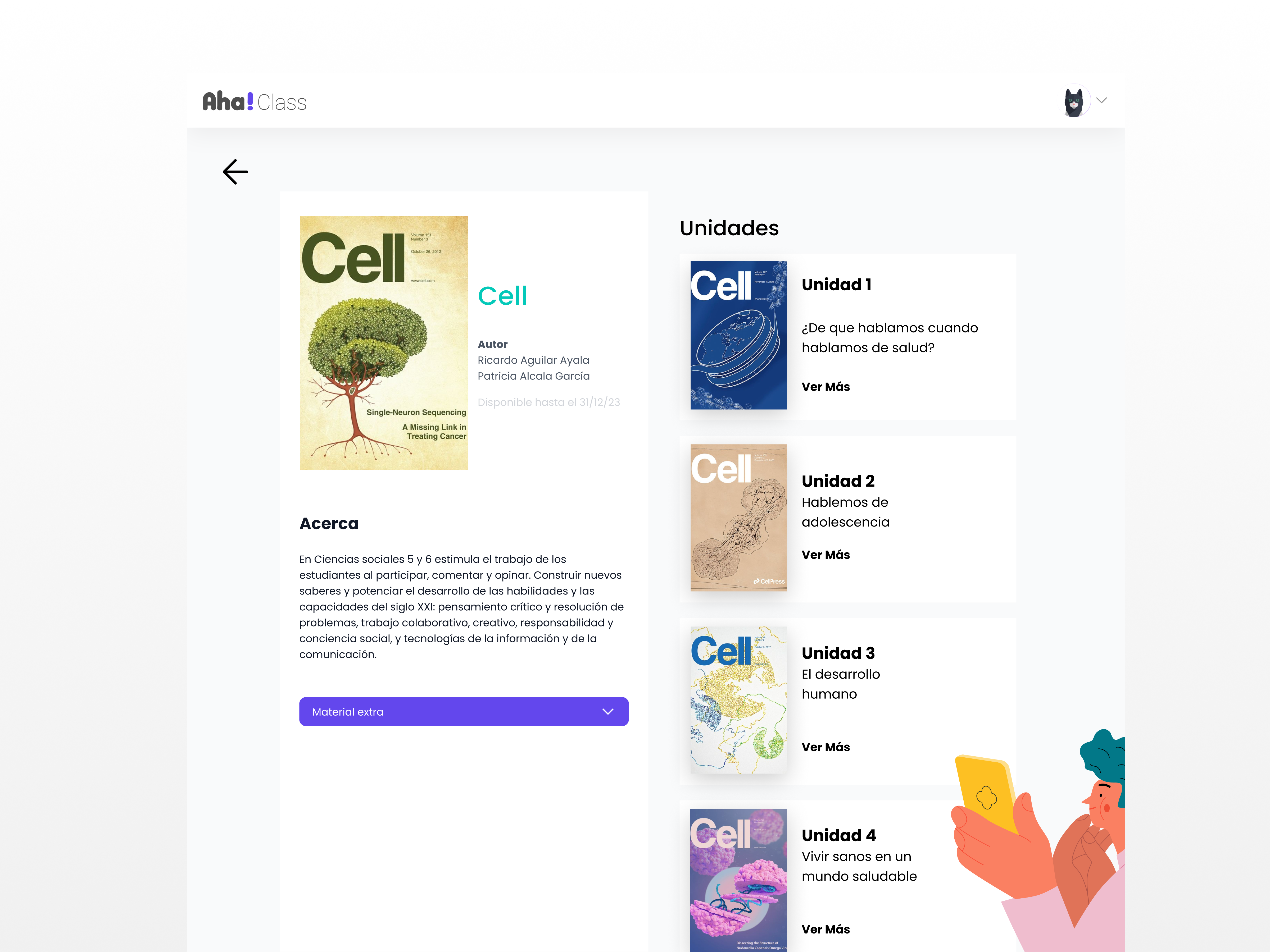 AHA class e learning edtech ui