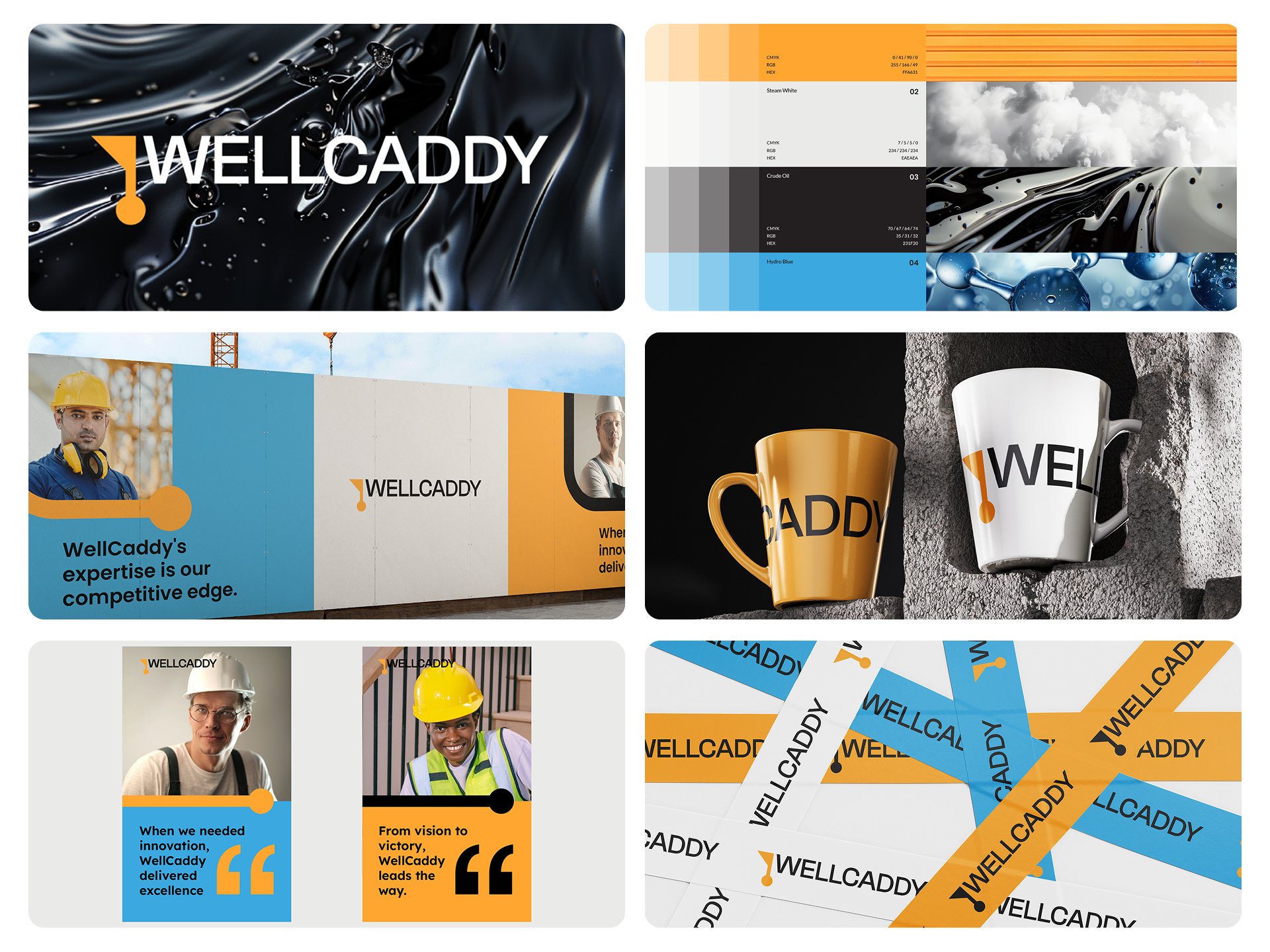 Wellcaddy Brand Identity brand identity branding construction branding construction tools downhole tools flag logo flag logo design minimal logo modern logo tools brand identity tools branding wellcaddy